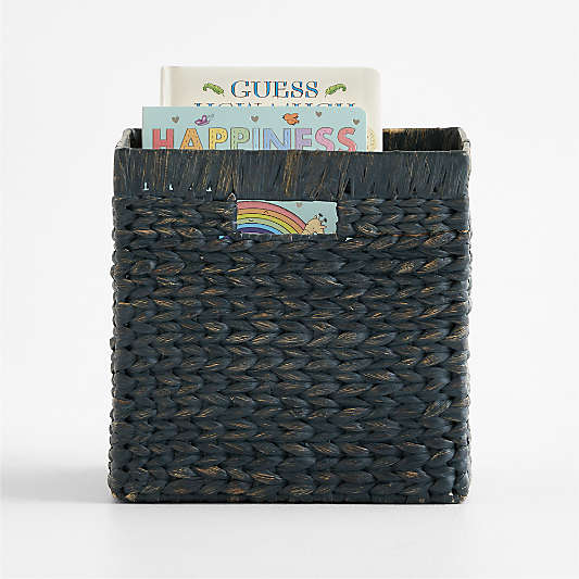 Wonderful Wicker Blue 11" Kids Storage Basket