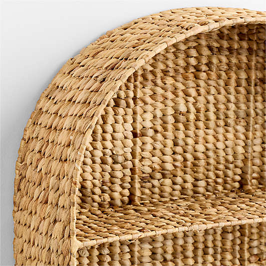 Wonderful Wicker Natural Kids Arched Wall Shelf