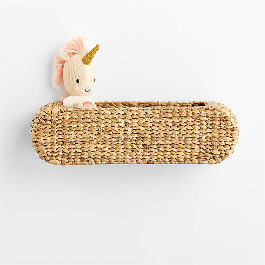 Wonderful Wicker Natural Kids Book Shelf Bin