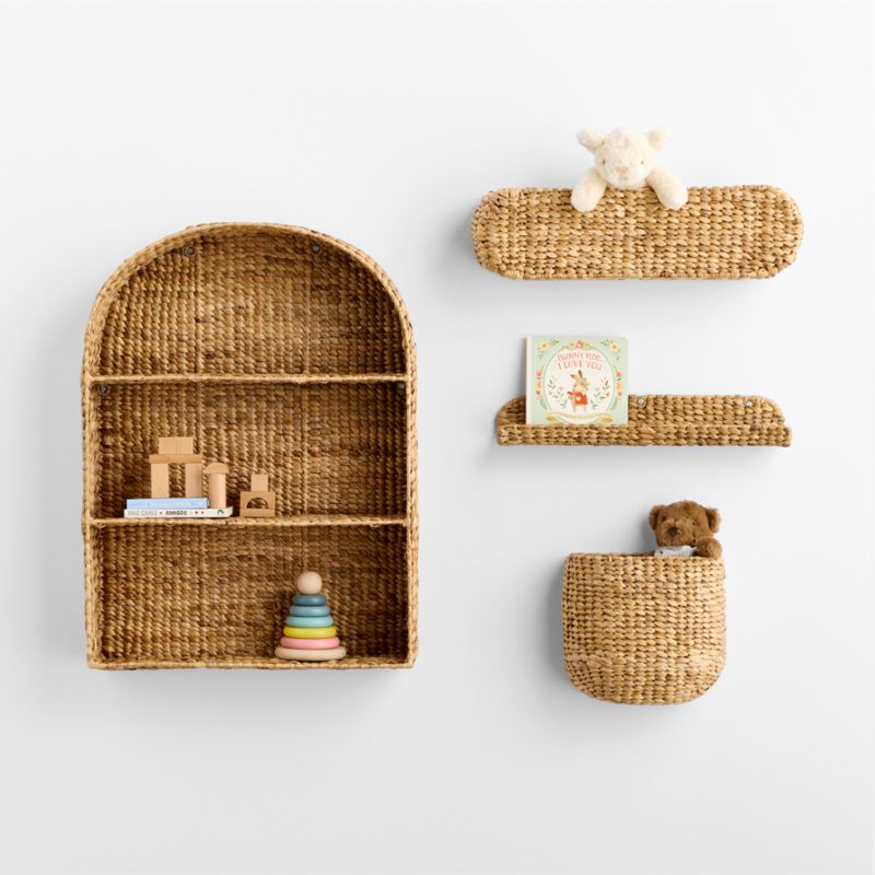 Wonderful Wicker Natural Kids Book Ledge Shelf - image 1 of 4