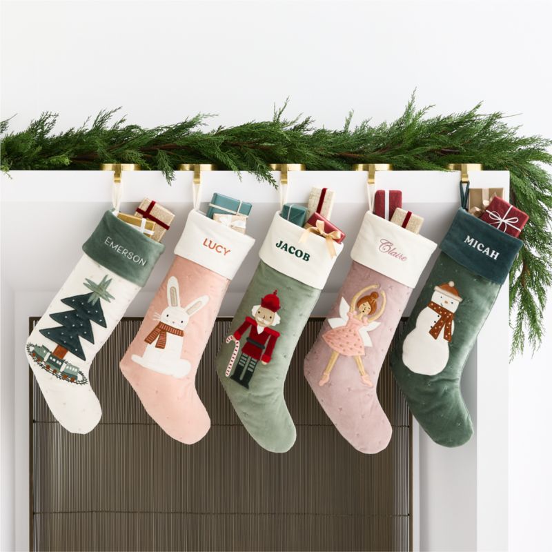 Wonderland Velvet Bunny Kids Christmas Stocking - image 2 of 7