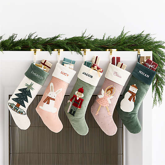 Wonderland Velvet Sugar Plum Fairy Kids Christmas Stocking