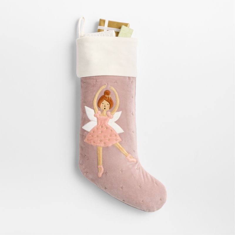 Wonderland Velvet Sugar Plum Fairy Kids Christmas Stocking - image 3 of 6