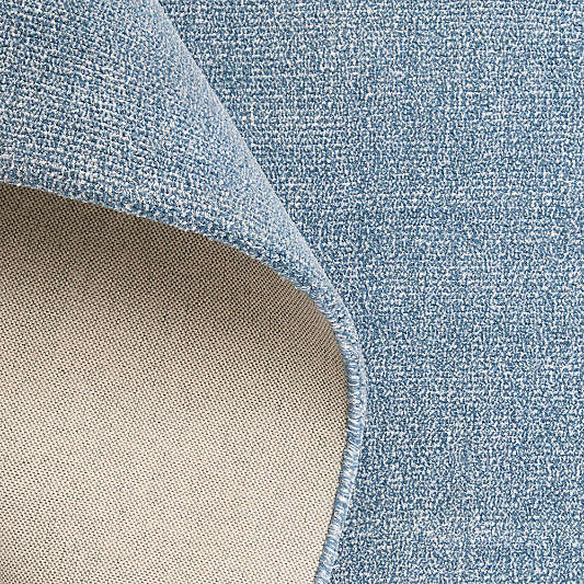 Windsor Wool Handwoven Light Blue Rug Swatch 12"x18"