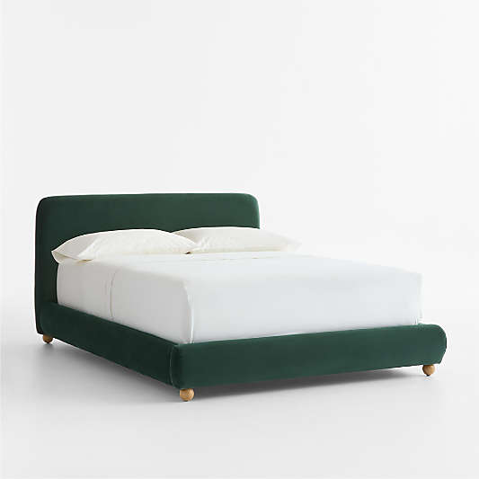 Winner Kent Pine Velvet Upholstered Full Kids Bed by Venus Williams