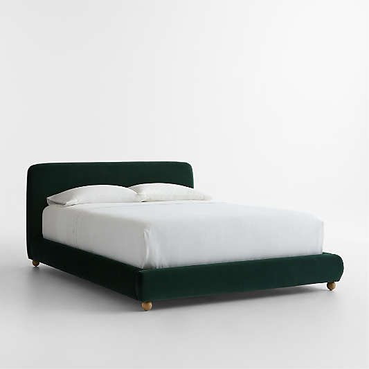 Winner Kent Pine Velvet Upholstered Queen Kids Bed by Venus Williams