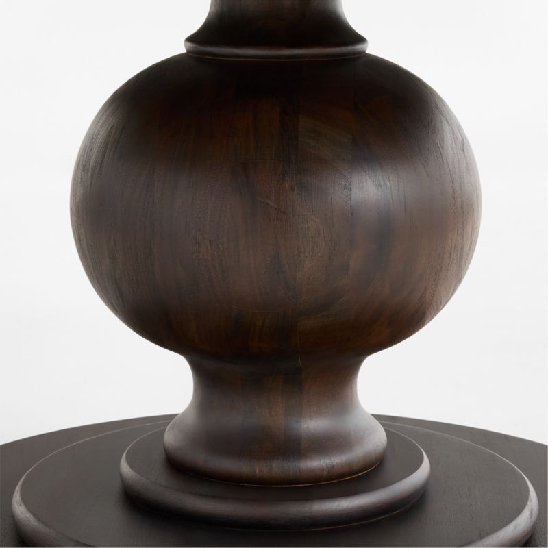 Winnetka 60"-78" Mahogany Extendable Round Pedestal Dining Table - image 4 of 5