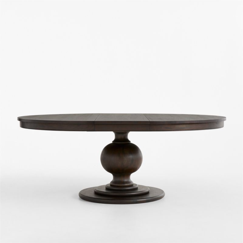 Winnetka 60"-78" Mahogany Extendable Round Pedestal Dining Table - image 1 of 5
