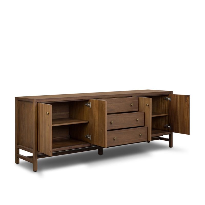 Winston 78" Saddle Tan Wood Media Console - image 4 of 11