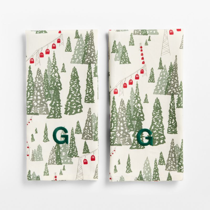 Winter Gondola Organic Cotton Kitchen Towels, Set of 2 - image 1 of 2