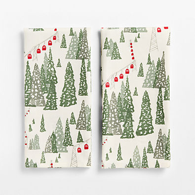 View Winter Gondola Organic Cotton Kitchen Towels, Set of 2 details