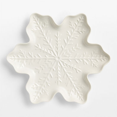 View Winter Snowflake Stoneware Platter details