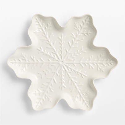 Winter Snowflake Stoneware Platter