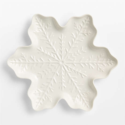 Winter Snowflake Stoneware Platter