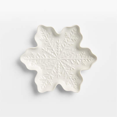 Winter Snowflake Stoneware Salad Plate