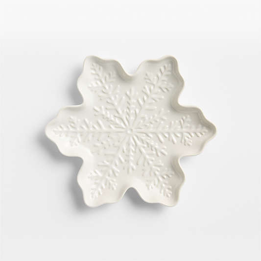Winter Snowflake Stoneware Salad Plate