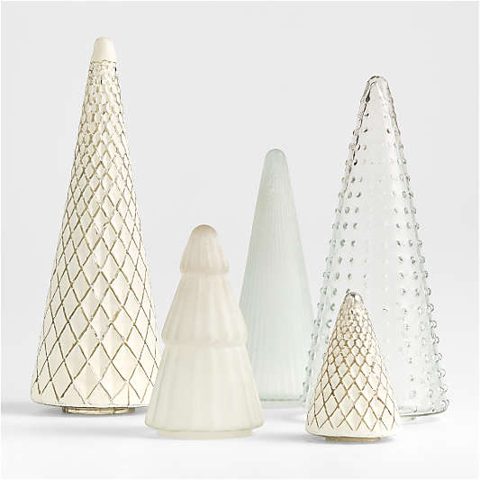 Winter Wonderland Glass Holiday Trees