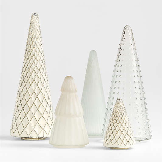 Winter Wonderland Clear Hobnail Glass Holiday Tree Large 16"