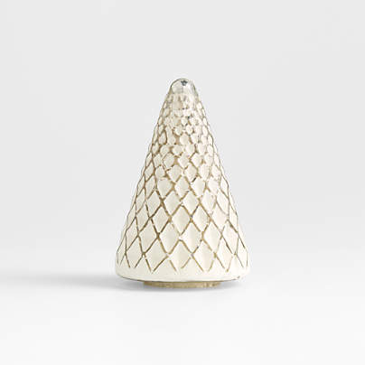 Winter Wonderland Silver Diamond Glass Holiday Tree Extra Small 6"