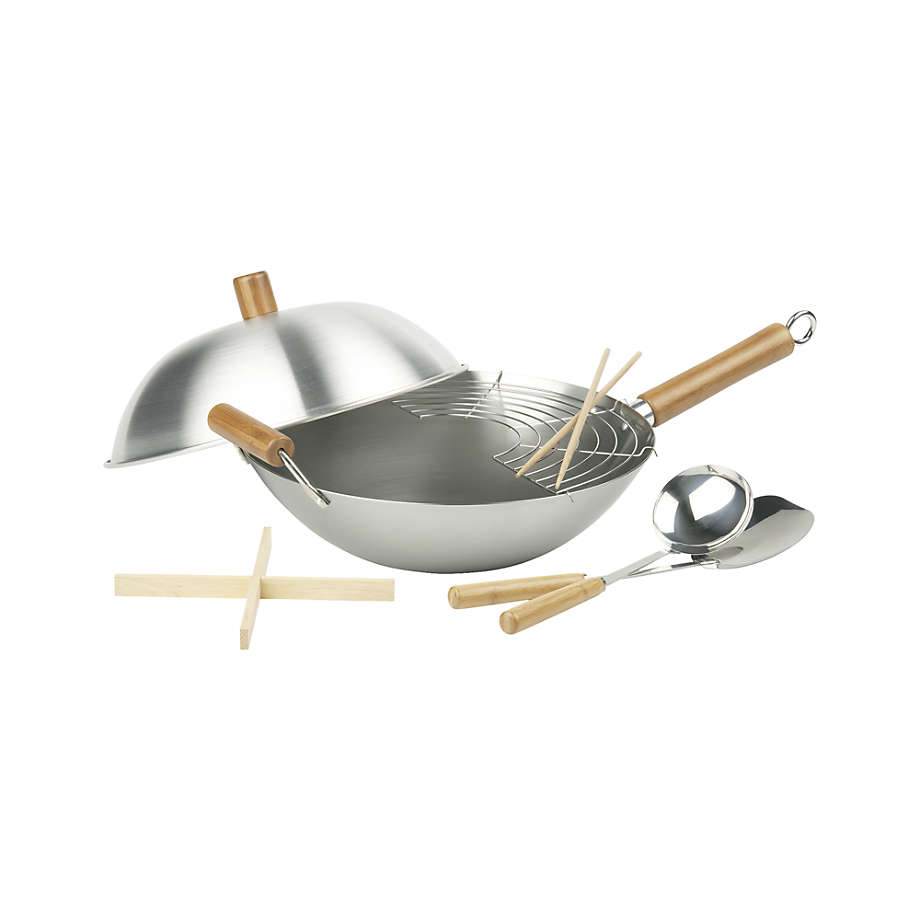 Carbon Steel Wok Set | Crate & Barrel