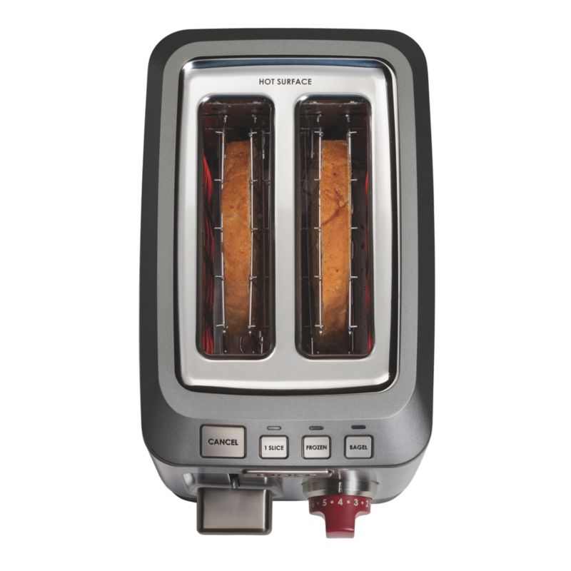 Wolf Gourmet 2-Slice Toaster with 1-Slice Toasting and Red Knob - image 4 of 8