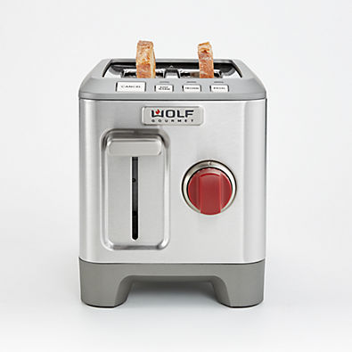 View Wolf Gourmet 2-Slice Toaster with Red Knob details
