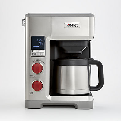 View Wolf Gourmet Automatic Drip Coffee Maker with Red Knobs details