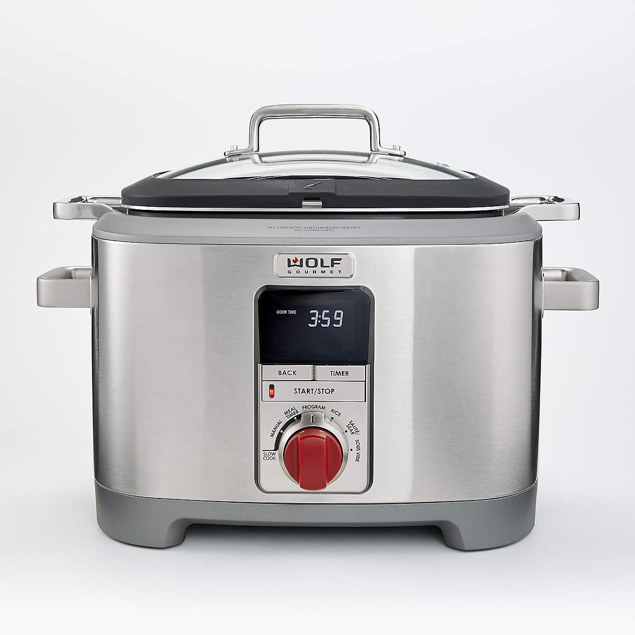 Wolf Gourmet Multi Cooker with Red Knob | Crate & Barrel