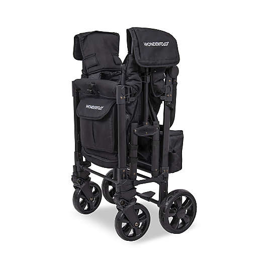 Wonderfold W2 Elite Pro Jet Black Double Kids Stroller Wagon