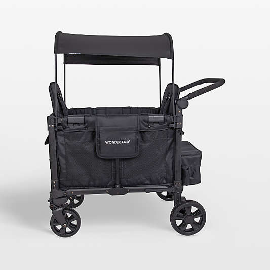 Wonderfold W2 Elite Pro Jet Black Double Kids Stroller Wagon