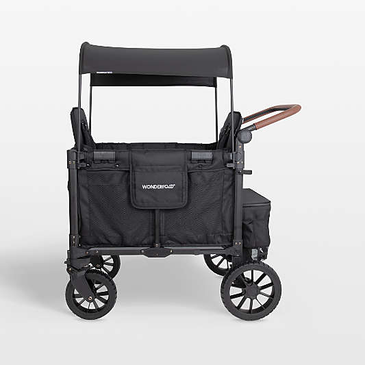 Wonderfold W2 Luxe Pro Jet Black Double Kids Stroller Wagon