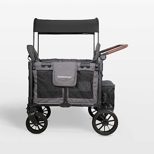 Wonderfold W2 Luxe Pro Charcoal Gray Double Kids Stroller Wagon