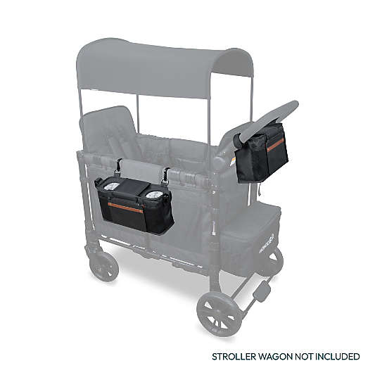 Wonderfold Volcanic Black Parent Console for W2 Stroller Wagon Series