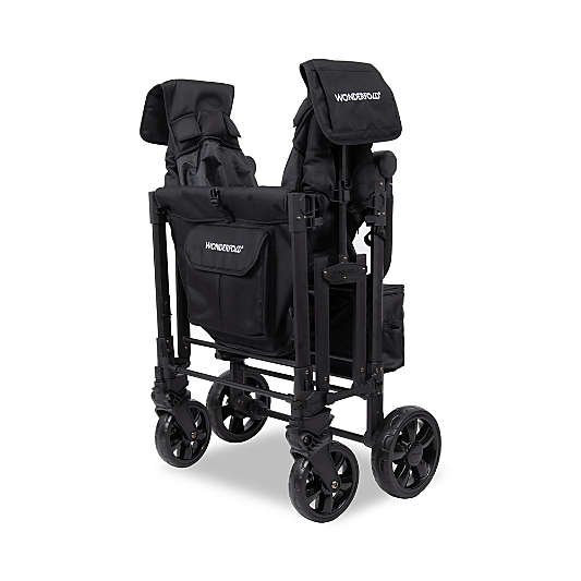 Wonderfold W4 Elite Pro Jet Black Four Seater Kids Stroller Wagon