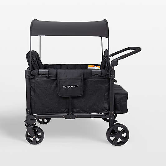 Wonderfold W4 Elite Pro Jet Black Four Seater Kids Stroller Wagon