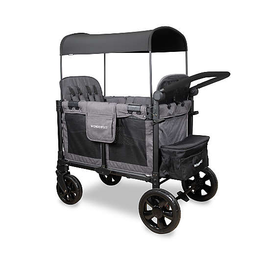 Wonderfold W4 Elite Pro Charcoal Grey Four Seater Kids Stroller Wagon