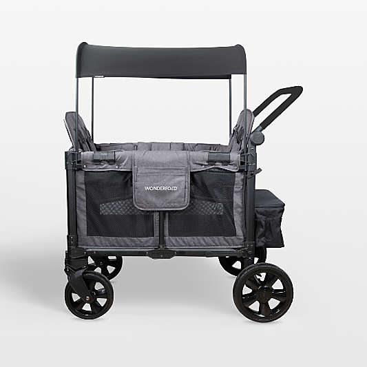 Wonderfold W4 Elite Pro Charcoal Grey Four Seater Kids Stroller Wagon