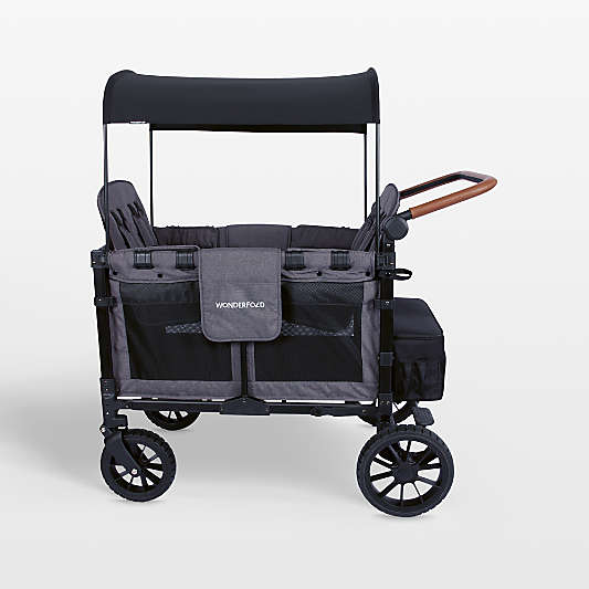 Wonderfold W4 Luxe Charcoal Gray Four Seater Kids Stroller Wagon