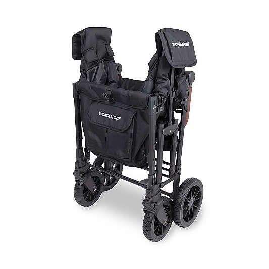Wonderfold W4 Luxe Pro Jet Black Four Seater Kids Stroller Wagon