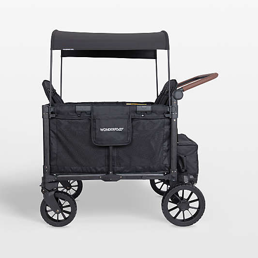 Wonderfold W4 Luxe Pro Jet Black Four Seater Kids Stroller Wagon