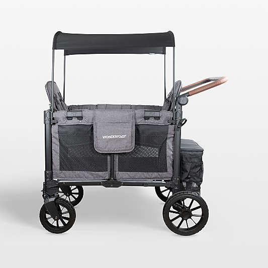 Wonderfold W4 Luxe Pro Charcoal Grey Four Seater Kids Stroller Wagon