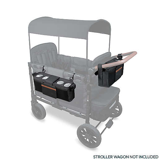 Wonderfold Volcanic Black Parent Console for W4 Stroller Wagon Series