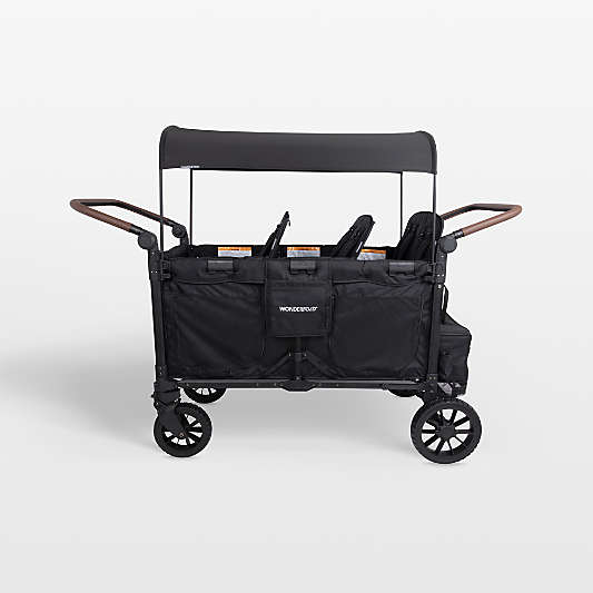 Wonderfold W6 Luxe Pro Jet Black Six Seater Kids Stroller Wagon