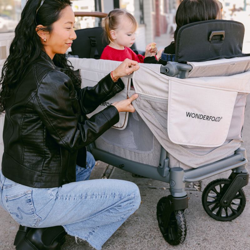 Wonderfold ® L2 Grey Double Kids Stroller Wagon - image 1 of 10