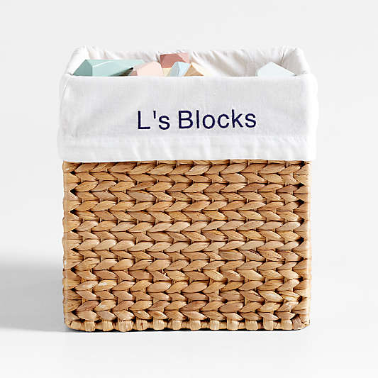 Wonderful Wicker Organic Cotton Shelf Storage Bin Liner