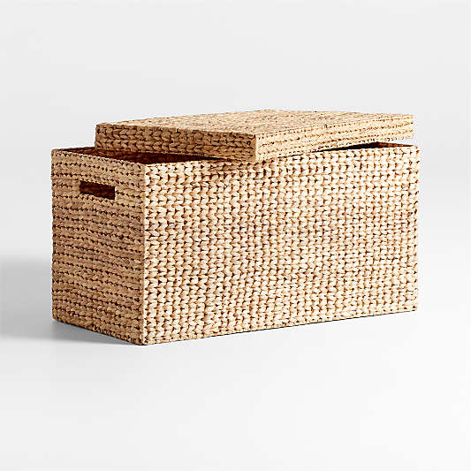 Wonderful Wicker Natural Woven Kids Toy Box with Lid