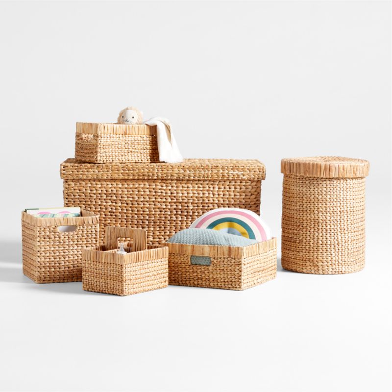 Wonderful Wicker Natural Woven Kids Toy Box with Lid - image 5 of 11