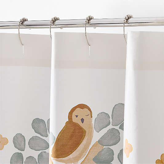Wonderland 100% Organic Cotton Kids Shower Curtain