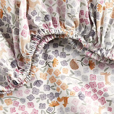 View Stay Cool Wonderland Prairie 100% Organic Cotton Baby Crib Fitted Sheet details