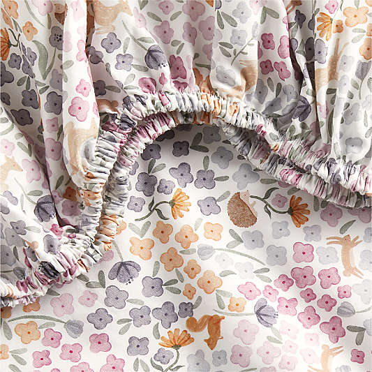 Stay Cool Wonderland Prairie 100% Organic Cotton Baby Crib Fitted Sheet